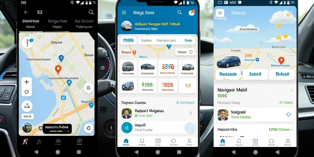 Tampilan antarmuka aplikasi 789RP yang menarik dan mudah digunakan untuk navigasi mobil.