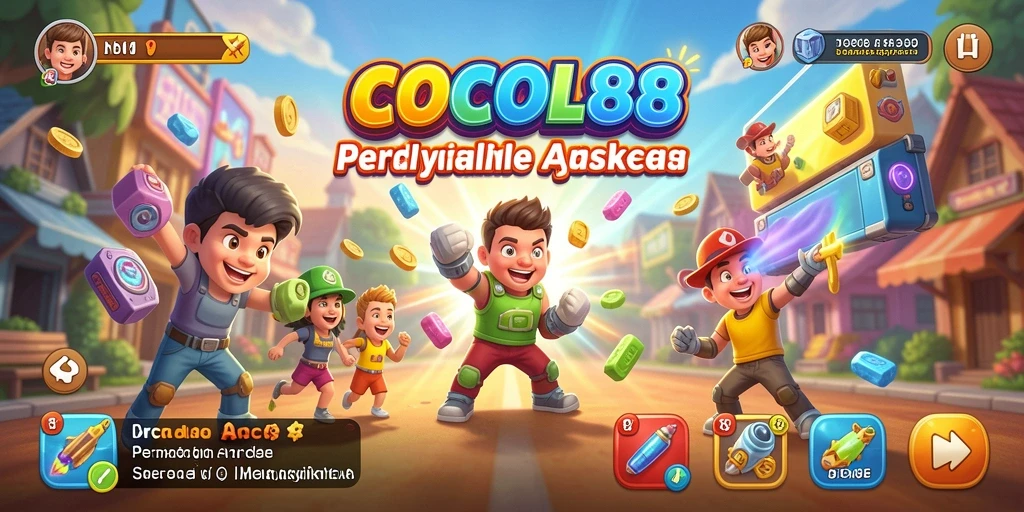 Tampilan antarmuka COCOL88 yang menarik dan penuh warna.