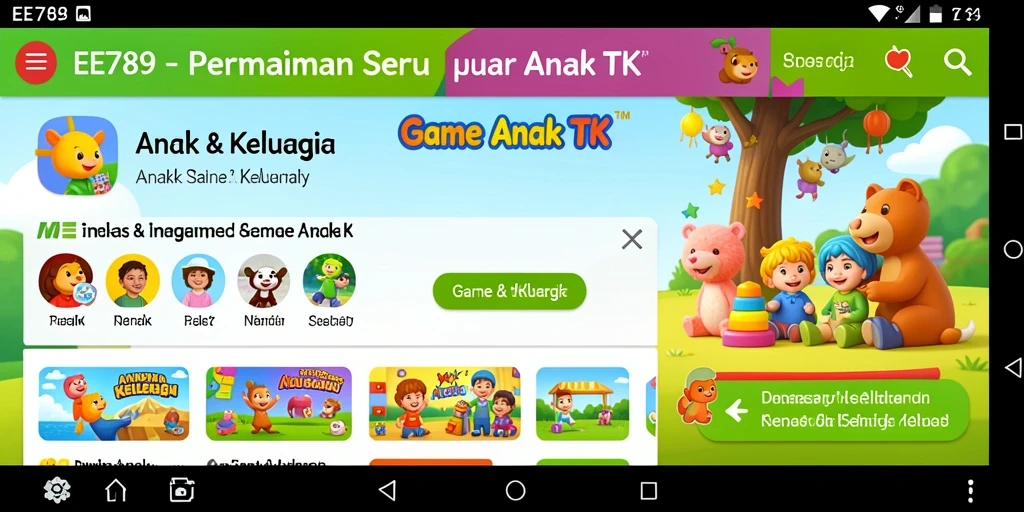Antarmuka interaktif dan penuh warna dari Game Anak TK EE789.