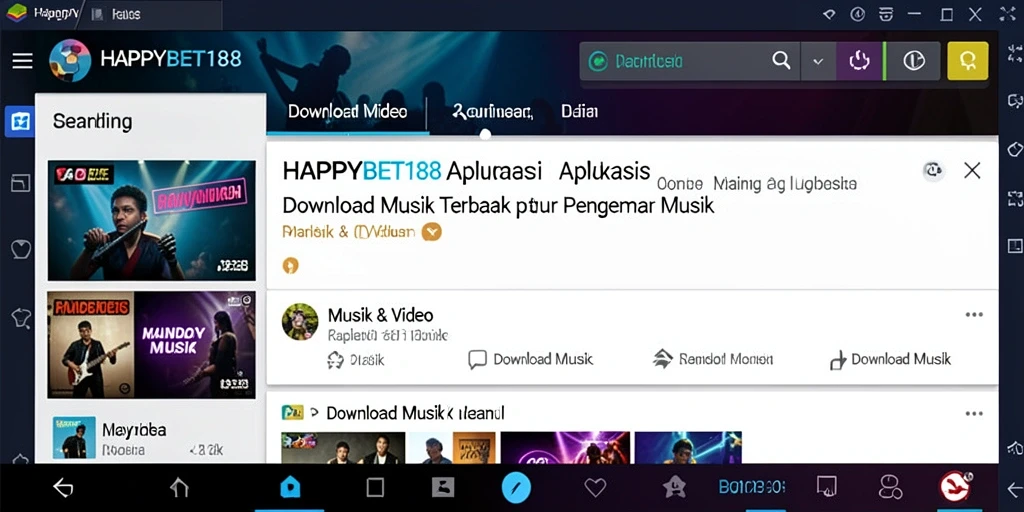 Tampilan antarmuka HAPPYBET188 yang user-friendly untuk Download Musik.