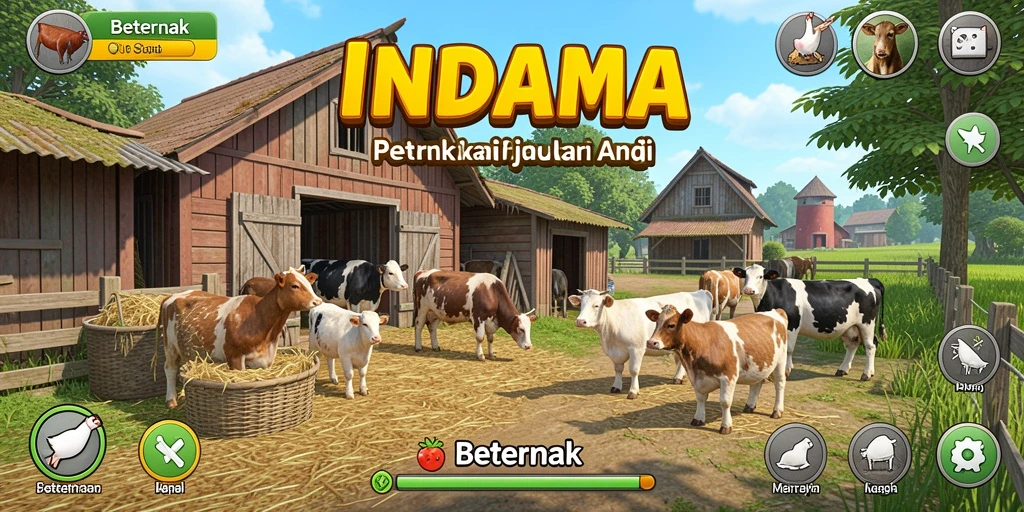 Tampilan antarmuka INDAAA yang menarik dan fungsional saat beternak.