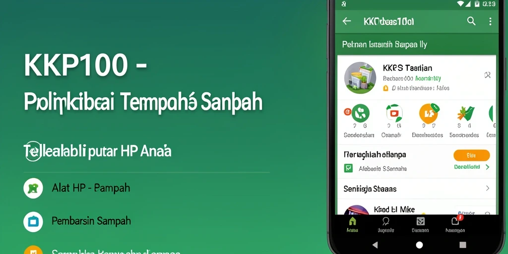 Antarmuka KPK100 yang bersih dan intuitif untuk pembersihan sampah.