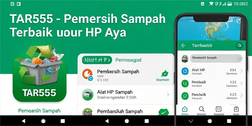 Tampilan utama <strong>TAR555</strong> menampilkan opsi pembersihan yang mudah diakses.