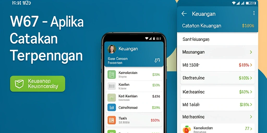 Tampilan antarmuka W67 yang sederhana untuk Catatan Keuangan.