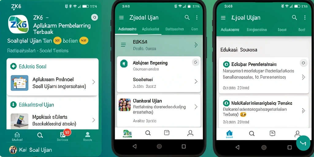 Tampilan antarmuka ZK6 yang intuitif untuk soal ujian.