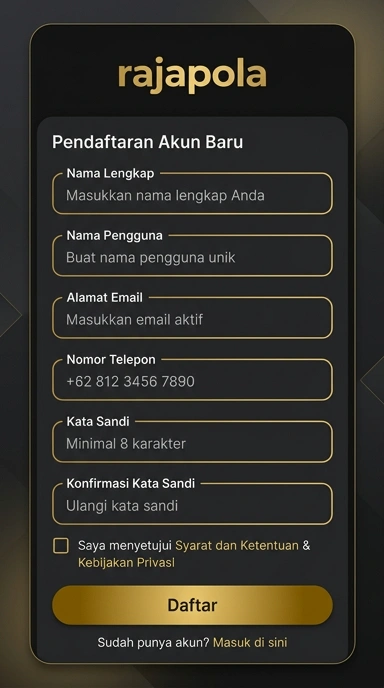 Panduan Lengkap Registrasi Akun Rajapola