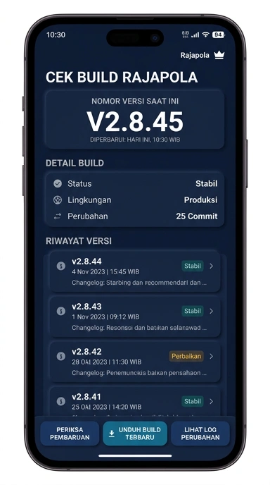 Riwayat Versi Rajapola untuk Pengguna Android